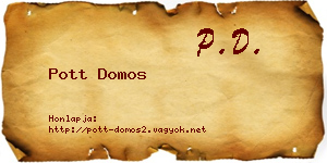 Pott Domos névjegykártya
